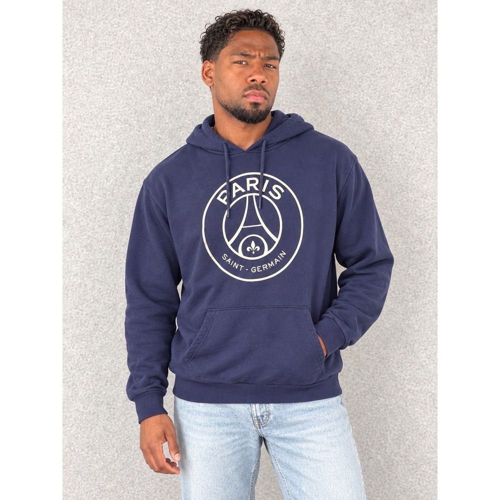 Paris Saint-Germain Hoodie Mens Large PSG Soccer Football Graphic Navy Blue L